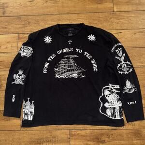 Cavier Cartel Long Sleeve T-Shirt Black XL 23x25